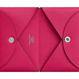 Hermès Calvi Card Holder Extreme Rose BNIB Chamkila Goatskin Wallet